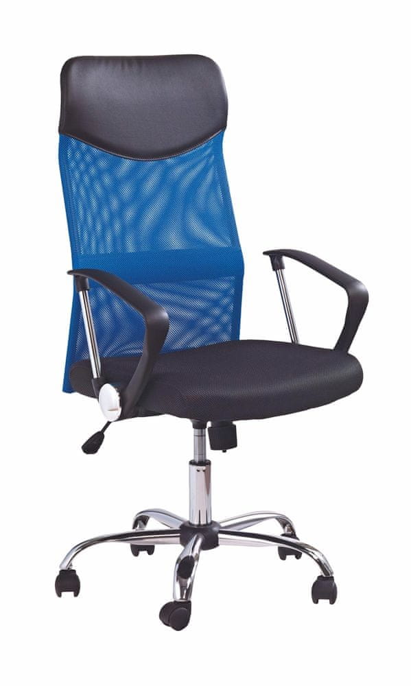 Halmar Kancelárska stolička s podrúčkami Vire - modrá / čierna