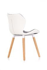 Halmar Jedálenská stolička K277 - sivá / biela