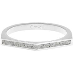 Gravelli Oceľový prsteň s betónom Two Side oceľová / sivá GJRWSSG122 (Obvod 50 mm)