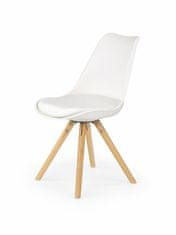 Halmar Jedálenská stolička K201 - biela / buk