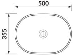 CERSANIT Moduo 50 oval box oválne umývadlo (K116-049)