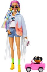 Mattel Barbie Extra v džínsovej bunde so strapcami