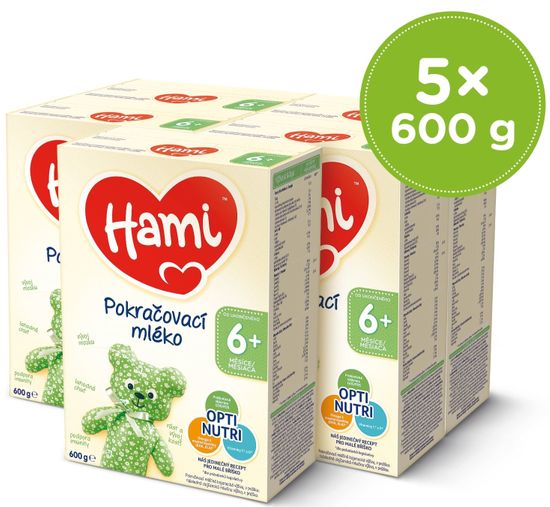 Hami 6+ pokračovacie dojčenské mlieko 5x 600 g