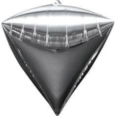 Amscan Fóliový balón diamant strieborný 40cm