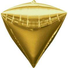 Amscan Fóliový balón diamant zlatý 40cm