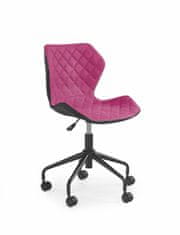 Halmar Detská stolička na kolieskach Matrix - ružová / čierna