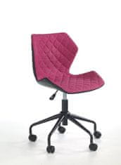 Halmar Detská stolička na kolieskach Matrix - ružová / čierna