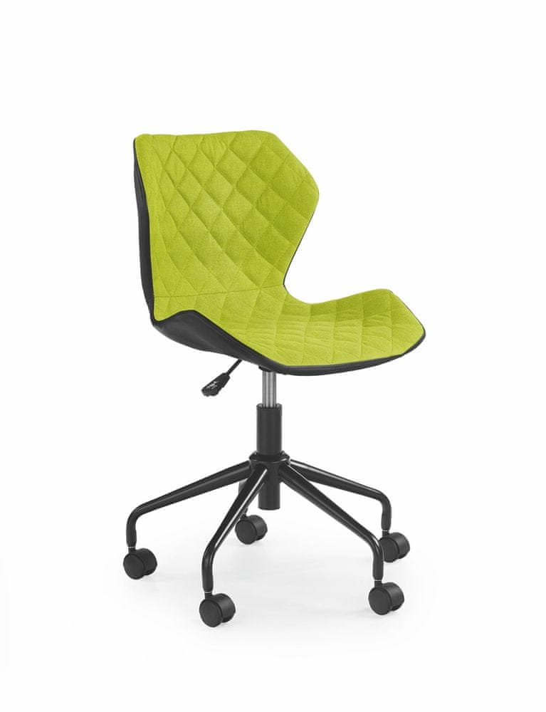 Halmar Detská stolička na kolieskach Matrix - zelená / čierna