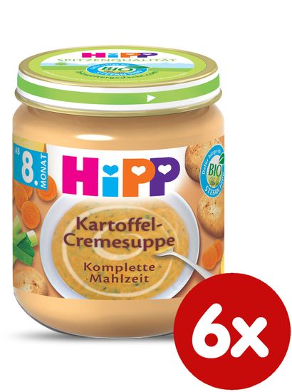 HiPP BIO Krémová polévka - bramborová se zeleninou 6x200g