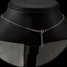 Silvego Decentný náhrdelník pierko s kryštálmi Swarovski MW11173S