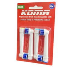 KOMA NK08 - Certifikované náhradné hlavice ku kefkám PRECISION CLEAN, 4ks