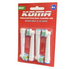 KOMA NK07 - Certifikované náhradné hlavice ku kefkám 3D WHITE, 4ks