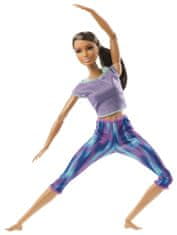 Mattel Barbie V pohybe čiernovláska vo fialovom tope FTG80