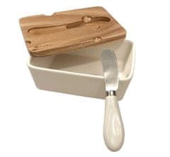 KINGHoff Porcelánová maslová miska s nožom 93556