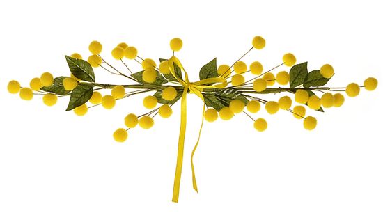 EverGreen Umelá rastlina Mimóza oblúk šírka 43 cm žltá