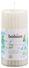 Bolsius Sviecka bolsius Pillar True Moods 120/60 mm, In balance (biely čaj a listy mäty)