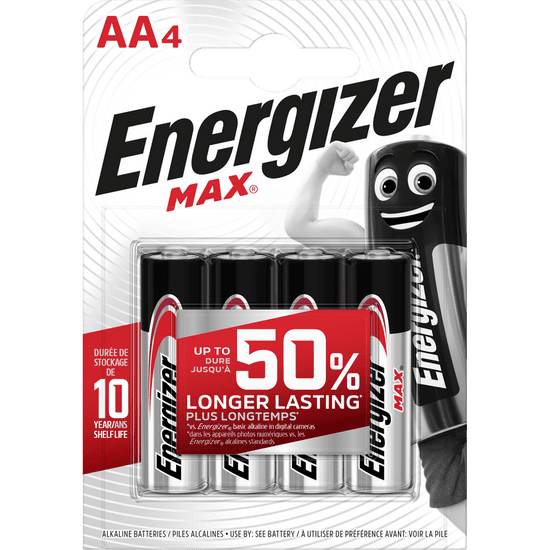 HJ Batéria AA/LR6 ENERGIZER MAX + PowerSeal 4ks (blister)
