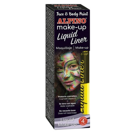 Alpino MakeUp farba na tvár Liquid Liner 4ks / 6 gr, fialová