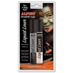 Alpino MakeUp farba na tvár Liquid Liner 2ks / 6 gr, biela a čierna