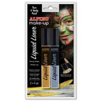 Alpino MakeUp farba na tvár Liquid Liner 2ks / 6 gr, strieborná a zlatá