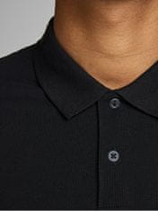 Jack&Jones Pánske polo triko Slim Fit JJEBASIC 12136516 Black (Veľkosť S)