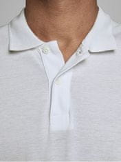 Jack&Jones Pánske polo triko Slim Fit JJEBASIC 12136516 White (Veľkosť S)
