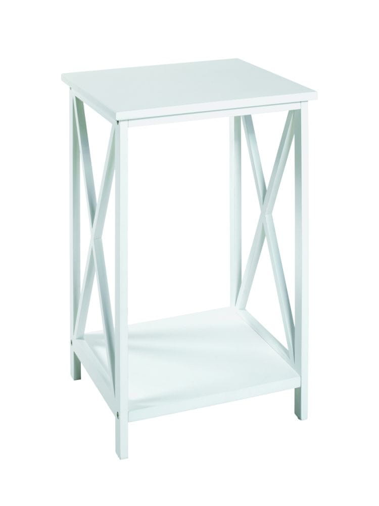 Mørtens Furniture Odkladací stolík Sirina, 50 cm, biela
