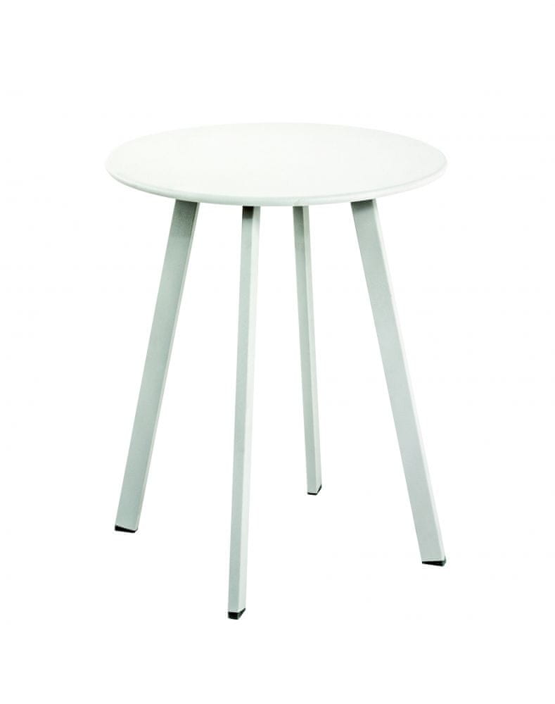 Mørtens Furniture Odkladací stolík Vivy, 49 cm, biela