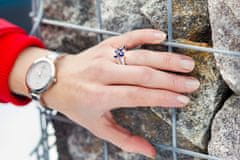 Beneto Strieborná súprava šperkov s kvetinovým designom AGSET283 (náhrdelník, prsteň)