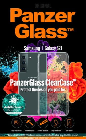 PanzerGlass ClearCase Antibacterial pro Samsung Galaxy S21 0258