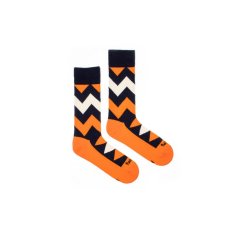 fusakle Veselé ponožky cikcak tmavý (--0798) - veľkosť M