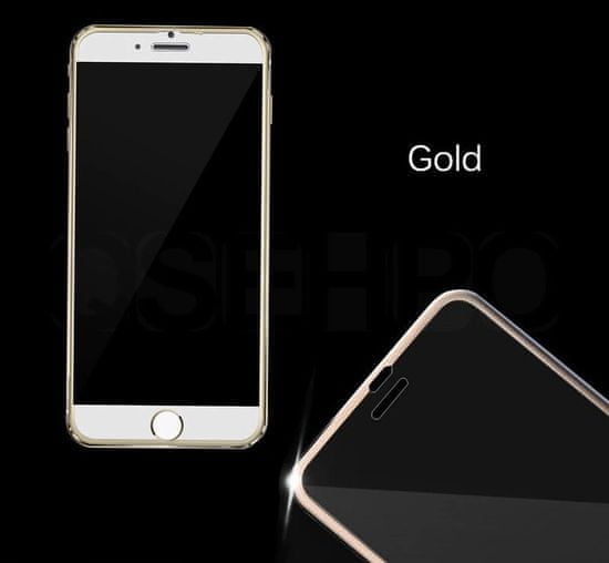 Oem Full-Cover 3D metal tvrdené sklo pre Apple iPhone XS Max - zlaté