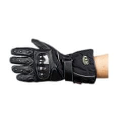 CLS MOTORCYCLE Moto rukavice koža / cordura čierne veľkosť XL