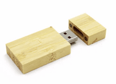 CTRL+C Sada: drevený USB hranol a drevený malý box, bambus, 128 GB, USB 3.0 / 3.1