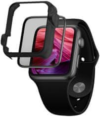 FIXED Ochranné tvrdené sklo 3D Full-Cover pre Apple Watch 41 mm s aplikátorom FIXG3DW-817-BK, čierne