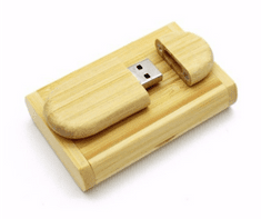 CTRL+C Sada: drevený USB ovál v boxe, bambus, 128 GB, USB 3.0 / 3.1