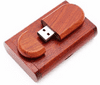 Sada: drevený USB ovál v boxe, cherry, 128 GB, USB 3.0 / 3.1