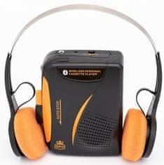 GPO Retro Cassette Walkman Bluetooth, čierna/oranžová