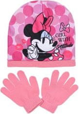 Sun City Čiapka rukavice Minnie Mouse Girl sada 2ks Barva: ČERVENÁ 52