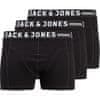 3 PACK - pánske boxerky JACSENSE 12147591 Black (Veľkosť 4XL)