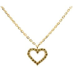 PDPAOLA Nežný pozlátený náhrdelník so srdiečkom Olive Heart Gold CO01-223-U (retiazka, prívesok)