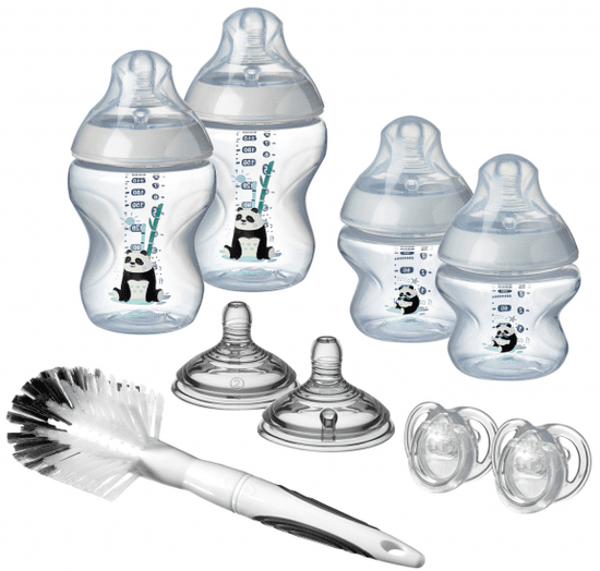 Tommee Tippee Sada dojčenských fľaštičiek C2N s kefou Girl