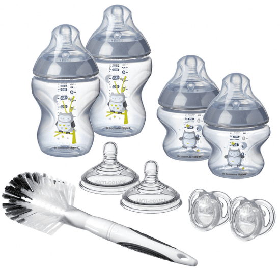 Tommee Tippee Sada dojčenských fľaštičiek C2N s kefou Boy