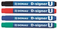Donau Permanentný popisovač "D-signer U", modrá, 2-4mm, kužeľový hrot, 7371001-10PL