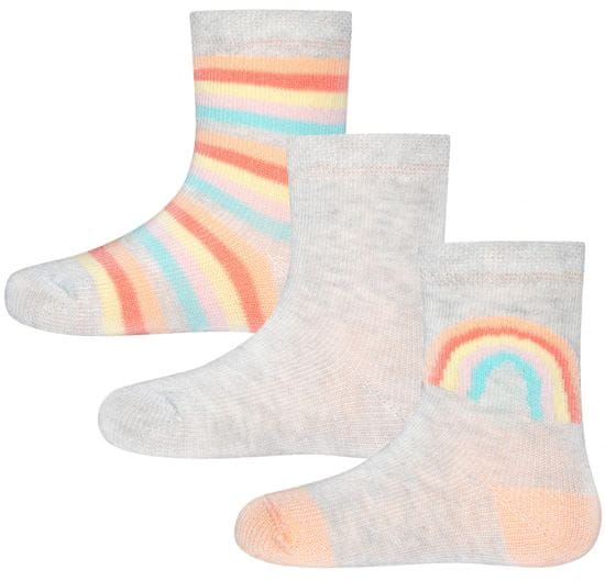 EWERS 3pack dievčenských ponožiek s dúhou 205161