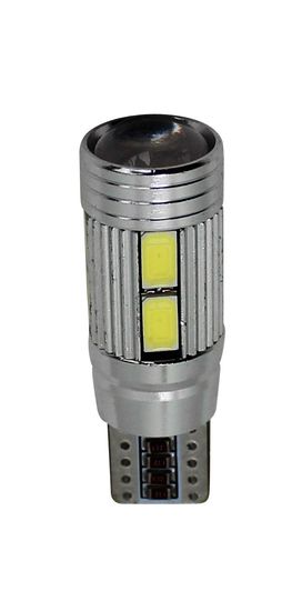 DUALEX HYPER LED T10 W2,1 x 9,5 D 10 SMD x 3chips 12V biela 2ks s odporom