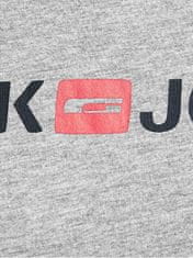 Jack&Jones Pánske tričko JJECORP Slim Fit 12137126 Light Grey Melange (Veľkosť M)