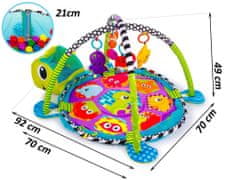 iMex Toys Kinderplay multifunkčná hracia deka 3v1 s loptičkami korytnačka