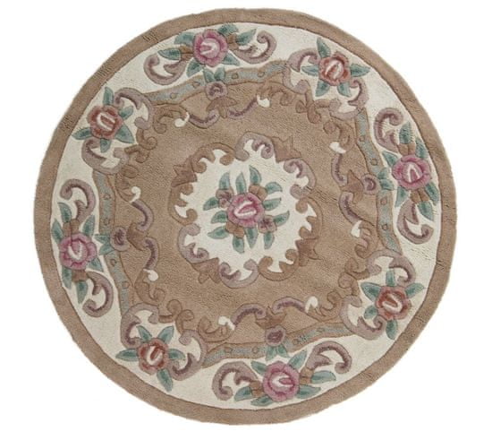 Flair Ručne všívaný kusový koberec Lotus premium Fawn kruh