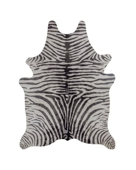 Flair Kusový koberec Faux Animal Zebra Print Black / White